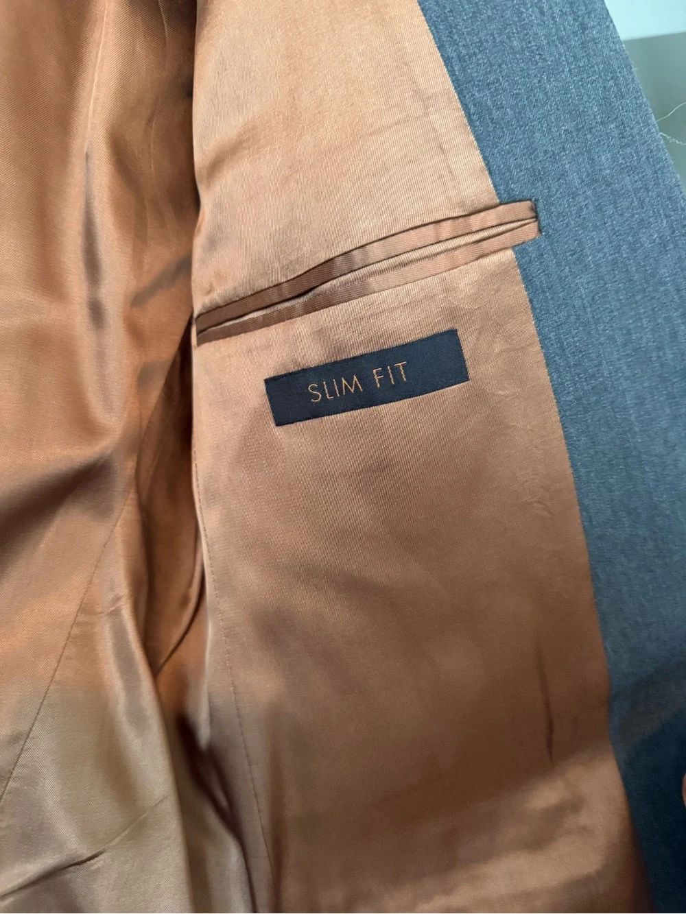 Jos. A. Bank Men's Gray Sport Coat with Rust Lining